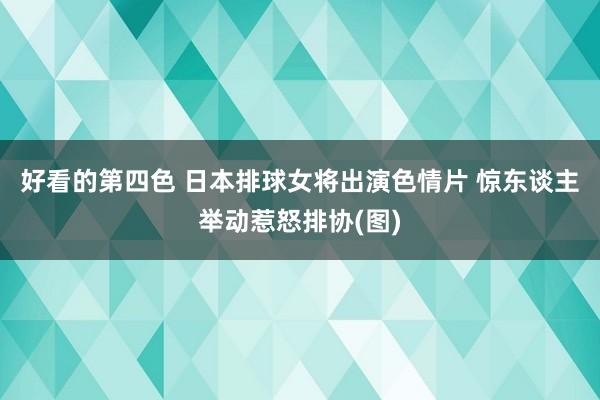 好看的第四色 日本排球女将出演色情片 惊东谈主举动惹怒排协(图)