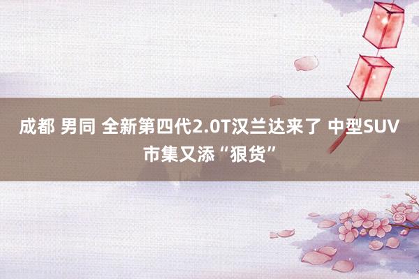 成都 男同 全新第四代2.0T汉兰达来了 中型SUV市集又添“狠货”